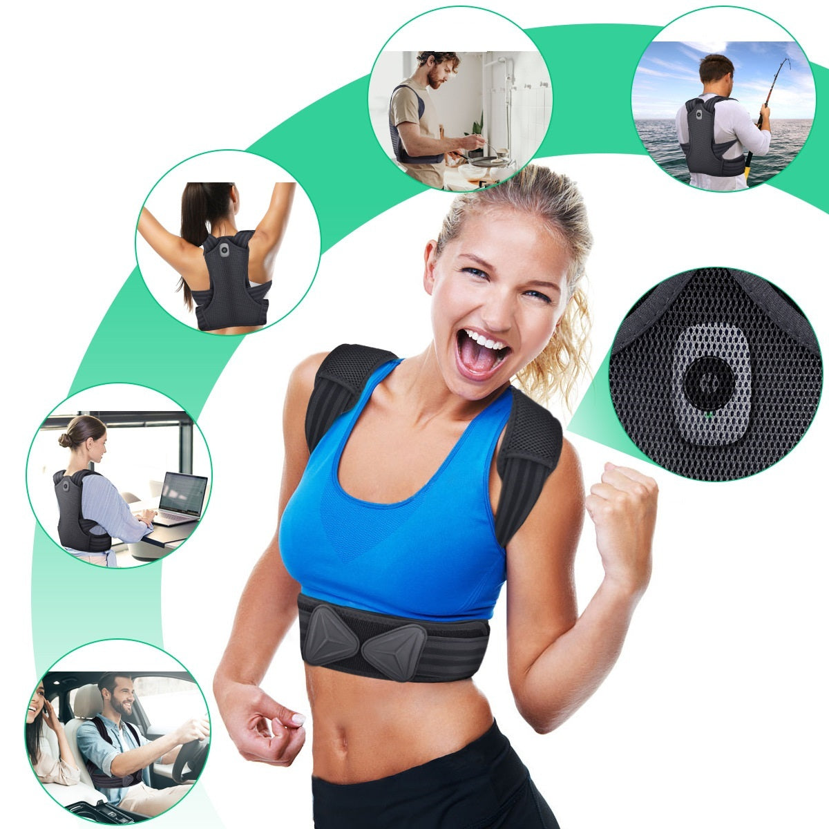 Smart Posture Corrector With Mobile App - Auren