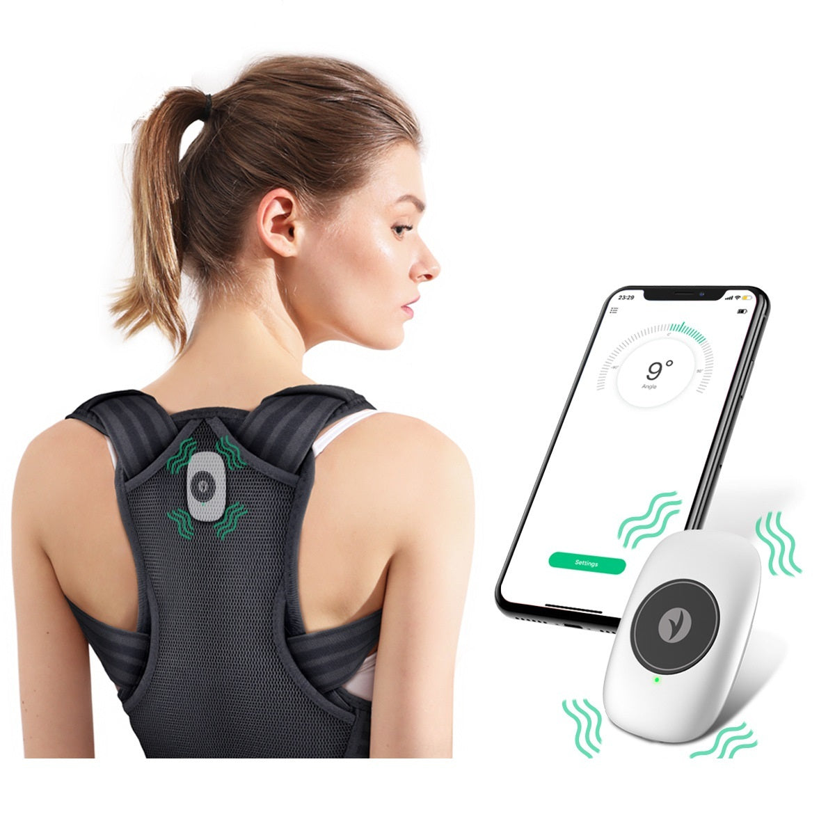 Smart Posture Corrector With Mobile App - Auren